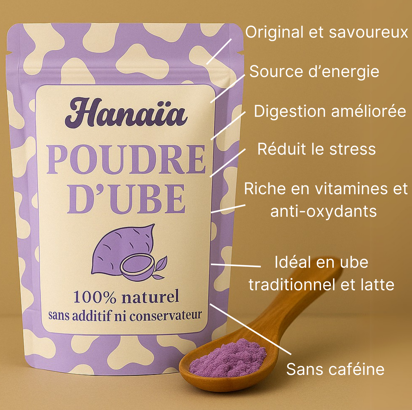 Poudre 100% ube Hanaïa
